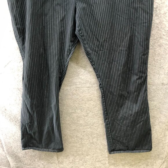 VTG Tripp NYC Pants Mens 44x32 Punk Rock Black Pinstriped Straight Leg Goth - Picture 6 of 13